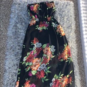 Floral strapless sundress